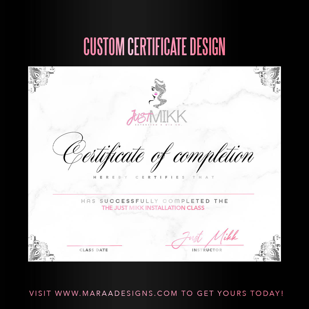 Custom Certificate Design ( No Print )